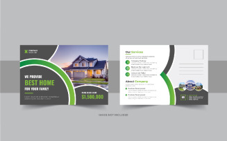 Real estate home sale postcard design or corporate and modern eddm postcard design