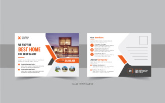 Real estate home sale postcard design or corporate and modern eddm postcard layout