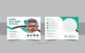 Real estate home sale postcard design or corporate and modern eddm postcard template design