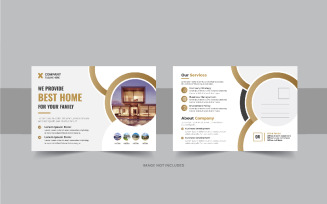 Real estate home sale postcard design or corporate and modern eddm postcard