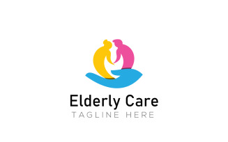 Elderly Care Logo Design Template