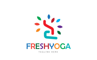 Fresh Yoga Logo Design Template 5