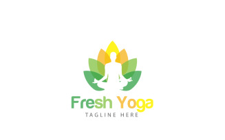 Fresh Yoga Logo Design Template 6