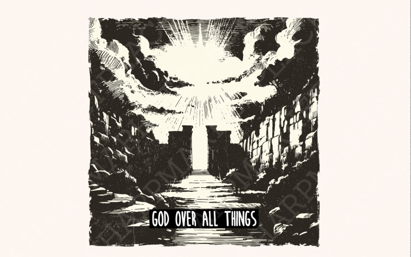 GOAT God Over All Things png PNG, Christian png, Religious png, Faith png, Self Love png, Love Illustration