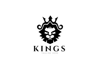 Lion King & Crown Lion Logo Design 3