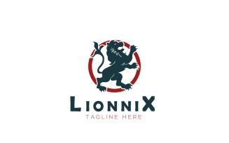 Lion Nex Logo Design Template