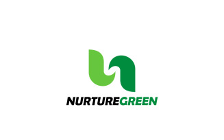 Nature Green Logo Design Template 2