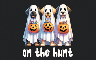 On the Hunt PNG, Sublimation Dog PNG, Digital Download, Hunting PNG, Shirt Clipart, Dogs Halloween