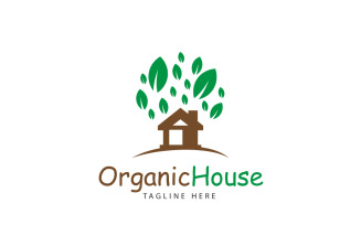 Organic House Logo Design Template 2