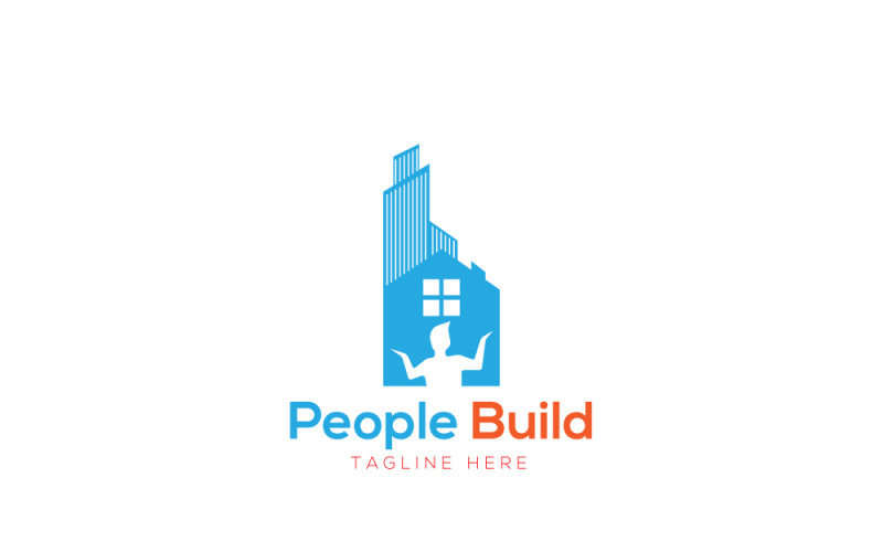 People Build Logo Design Template Logo Template