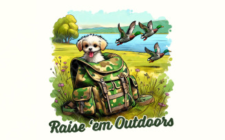 Raise Them Outdoors PNG, Duck Hunt PNG, Sublimation, Digital Download, Pet Lover PNG, Hunting