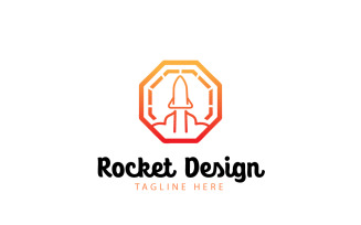 Rocket Design & Adventure Logo Design Template