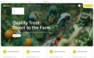 Agrimo Farm Website Templates Figma