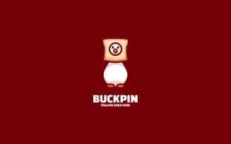 Buck Pin Mascot Cartoon Logo