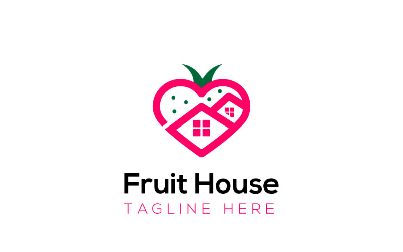 Fruit House Logo Design Template Logo Template