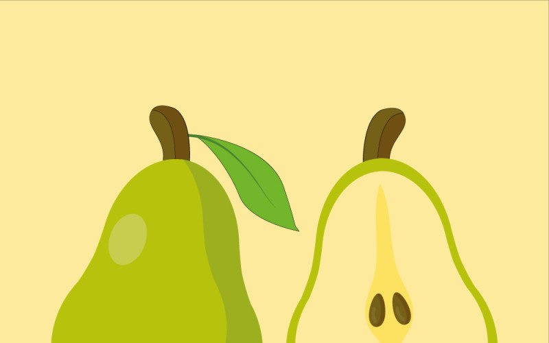 Pear fresh fruit vector icon Vector Graphic