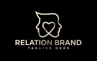 Unisex Man And Woman Beauty Relation Logo Design