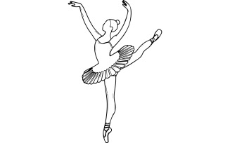 An artwork a simple of a ballet dancer