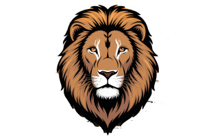 An illustration of a lion's head