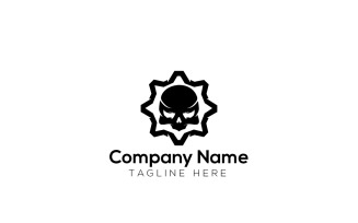 Dark Gear Logo Design Template 2