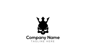 King Skull Logo Design Template 2