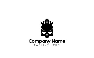 King Skull Logo Design Template