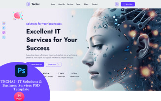 TECHAI - IT Solutions & Business Services PSD Template