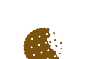 Cookie icon, logo isolated