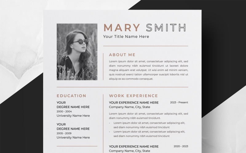 Creative Resume with Photo Resume Template