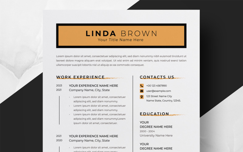 Minimalist Executive Resume Resume Template