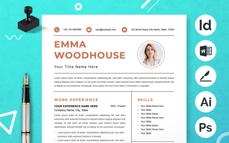 Modern And Clean Minimalist Resume Resume Template