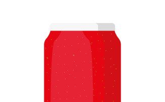 Glass jars with jam illustration.