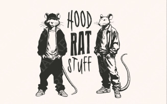 Hood Rat Stuff Digital Download, Printable Graphic, Transparent PNG, T-Shirt Sublimation PNG,