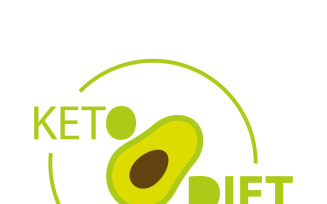 Keto diet logo, vector icon