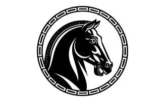Logo design horse illustration