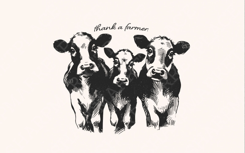 Thank a Farmer PNG, Digital Download, pngSublimation, Sublimation Download, Farmer PNG, Farm PNG, Illustration