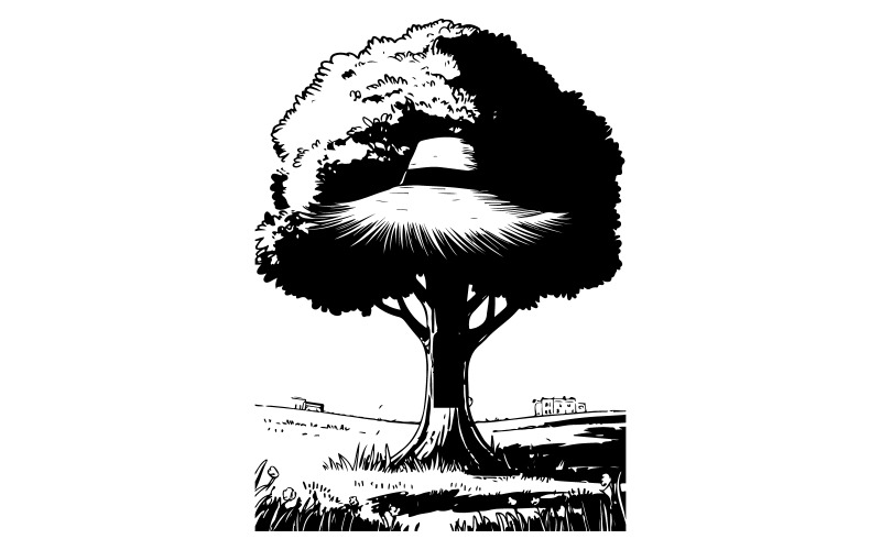 Tree silhouette illustration Illustration