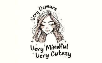 Very Demure PNG, Very Mindful PNG, Gen Z PNG, Trendy Wavy Text, Digital Download, Sublimation