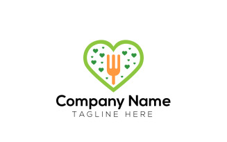 Love Garden & Love Organic Food Logo Design Template 3