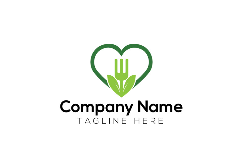 Love Garden & Love Organic Food Logo Design Template Logo Template