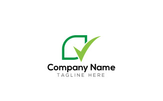 Organic Check Logo Design Template