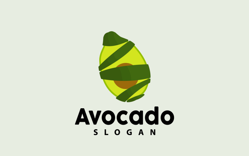 Avocado Logo Fresh Fruit Vector Design V5 Logo Template