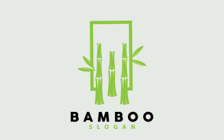 Bamboo Logo Green Plant Vector Simple V10