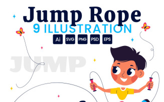 9 Jump Rope Sport Illustration