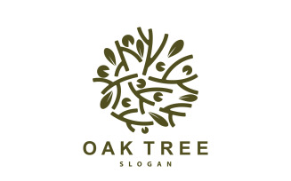 Oak Tree Logo Nature Tree Plant V3