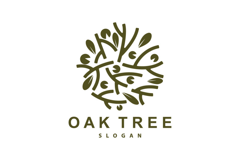 Oak Tree Logo Nature Tree Plant V3 Logo Template