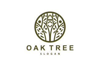 Oak Tree Logo Nature Tree Plant V4