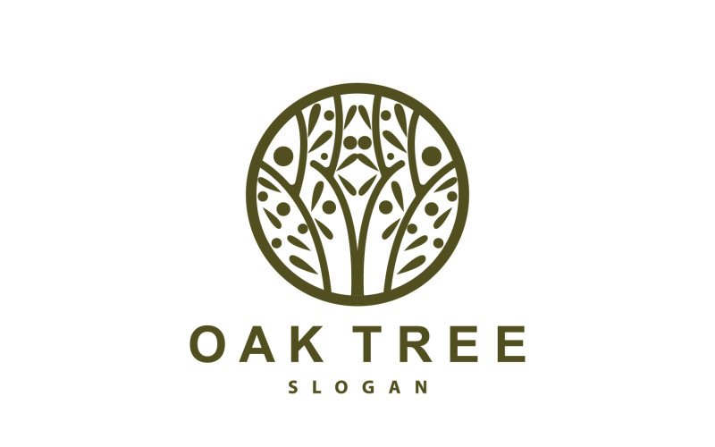 Oak Tree Logo Nature Tree Plant V4 Logo Template