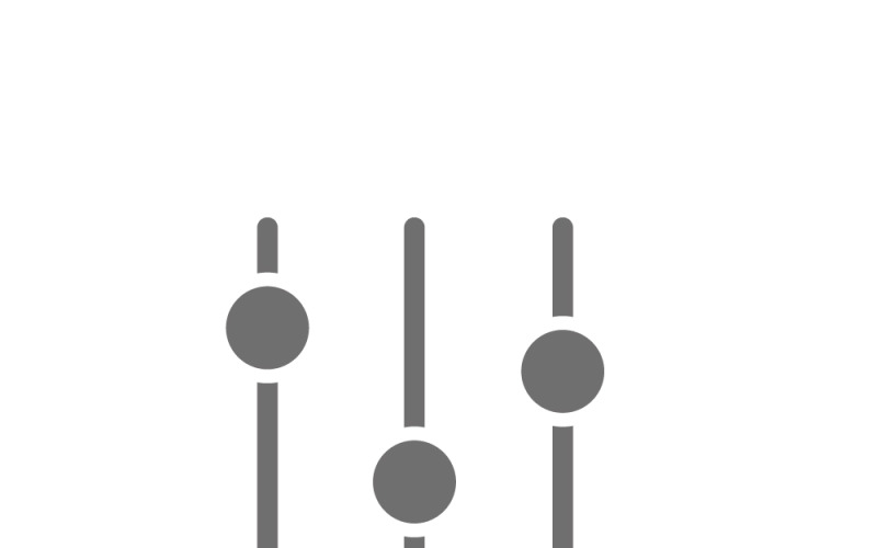 Slider sound channel console control mixer Vector Graphic