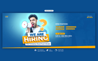 We Are Hiring Job Vacancy Social Media Post Template